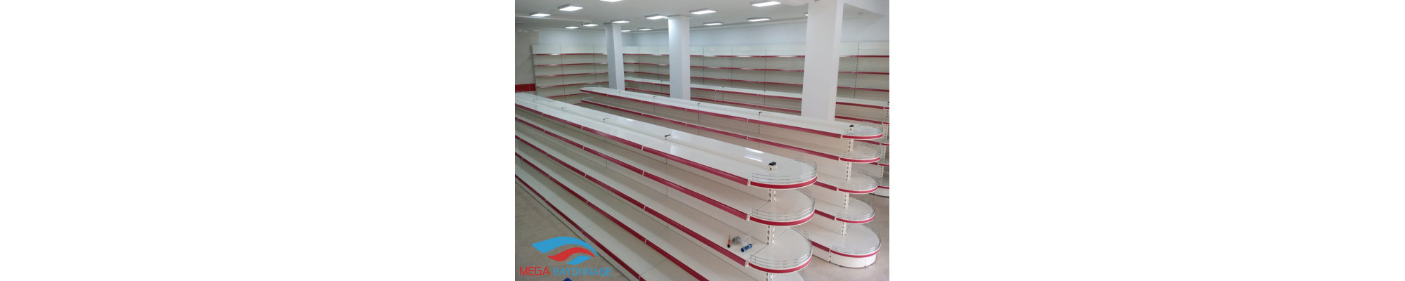 Rayonnage gondole pour magasin - Maroc | Mega Rayonnage