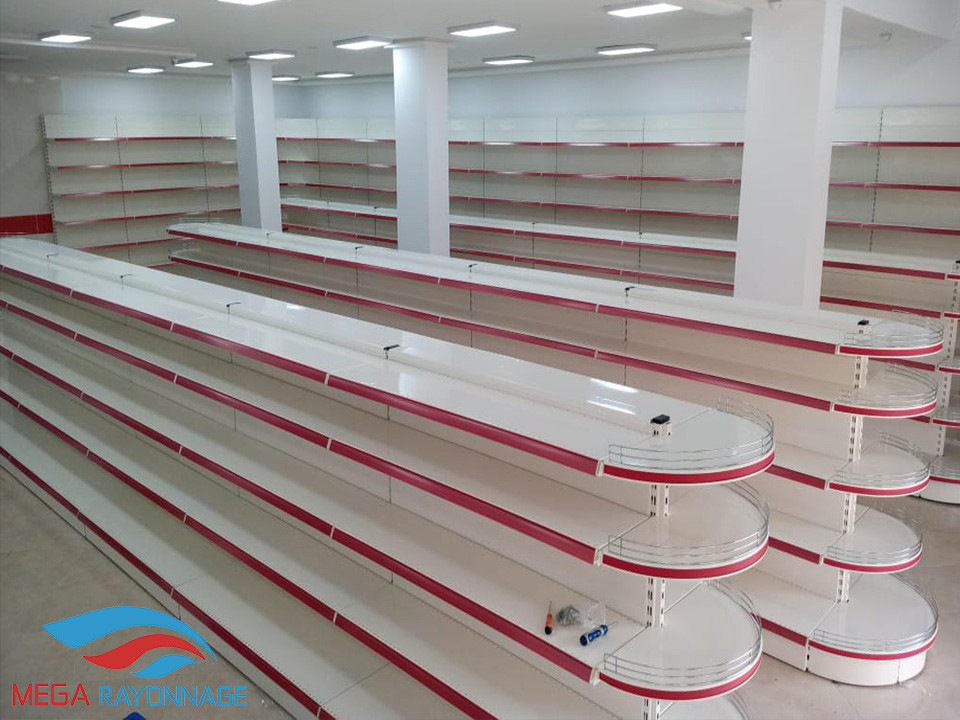 Rayonnage gondole pour magasin